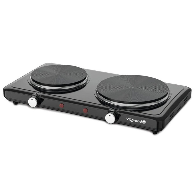 Портативна плита для кухні VILGRAND, Двоконфорочна дискова електроплита, Плита підлогова потужна QP-11