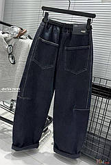 ОПТОМ Упаковка (140-146-152-158-164) Джинси широкі утеплені для хлопчика Bolina Baby 1111000066527