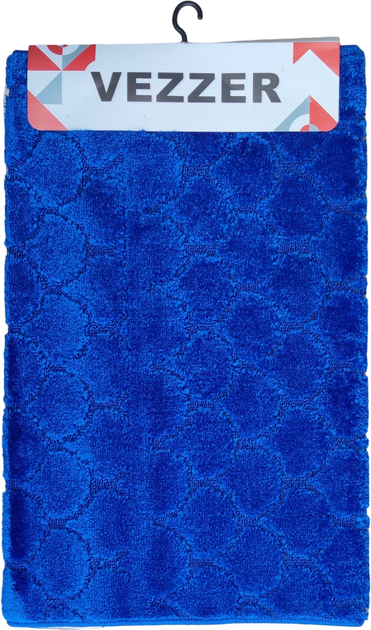 Килимок для ванної Vezzer Standart Латексна основа Поліпропілен 80x120 см Темно-синій (VZSB6505)