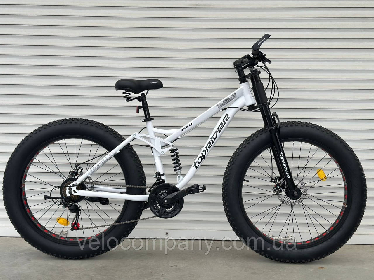 Велосипед Фетбайк (Fatbike) Toprider 620 26" білий, фото 1