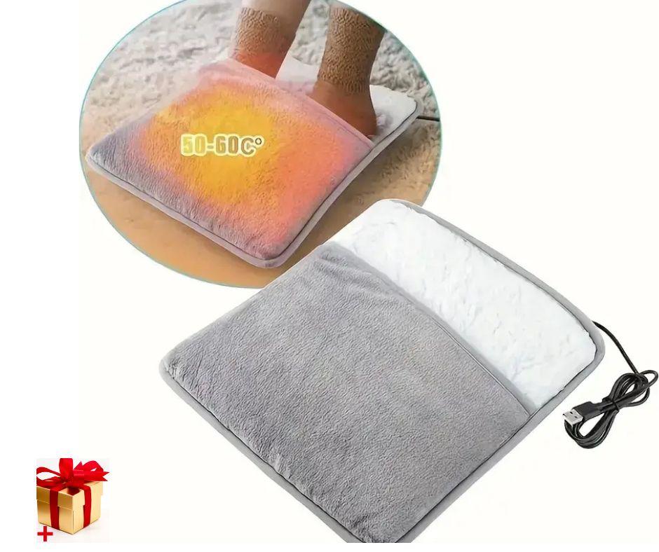 Електрична грілка для ніг нагрівач USB універсальний плюшевий тапок килимок із підігрівом від Usb, фото 1