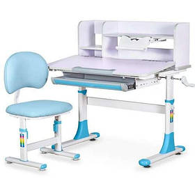 Дитячий комплект BD-22 Blue парта з надбудовою і крісло