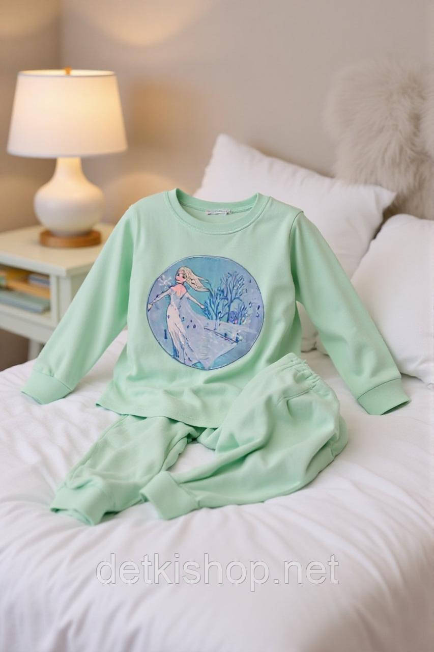 Тепла велюрова піжама для дівчинки Крижане серце Lily & Dan 122-128 (6-8Y)