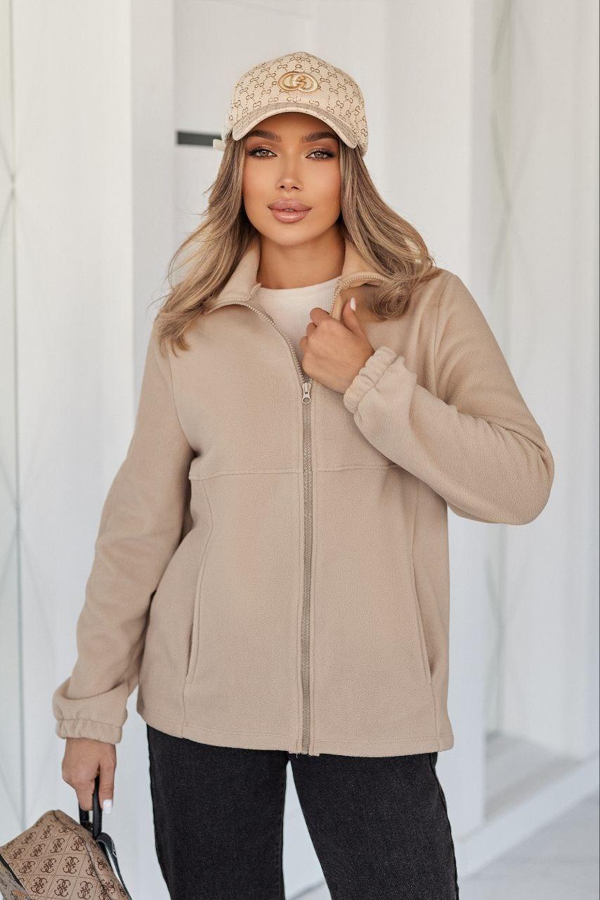 Флісова жіноча кофта на блискавці