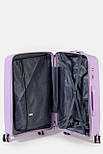 Велика пластикова валіза Tourist 608-1-LP фіолетова, фото 6