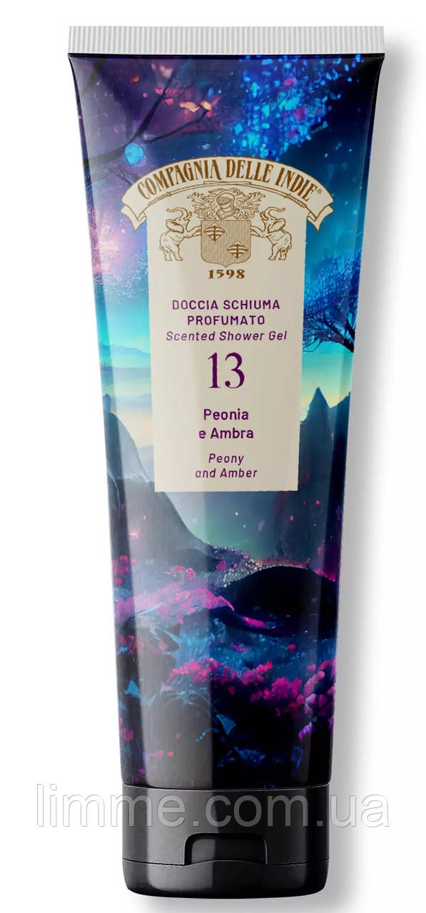 Ароматизований гель для душу Compagnia delle Indie № 13 Півонія та бурштин 250ml