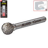 Alloid Pro. Борфреза твердосплавна для металу, тип D, D-12 мм, d-6 мм, L-56 мм, фото 6