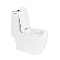 Унітаз-моноблок Orlean BY 69x37x80 білийз сидінням безобідковий