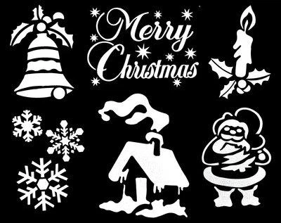 ❄️Набір різних Новорічних Трафаретів, 6 шт./пач., 25х35 см