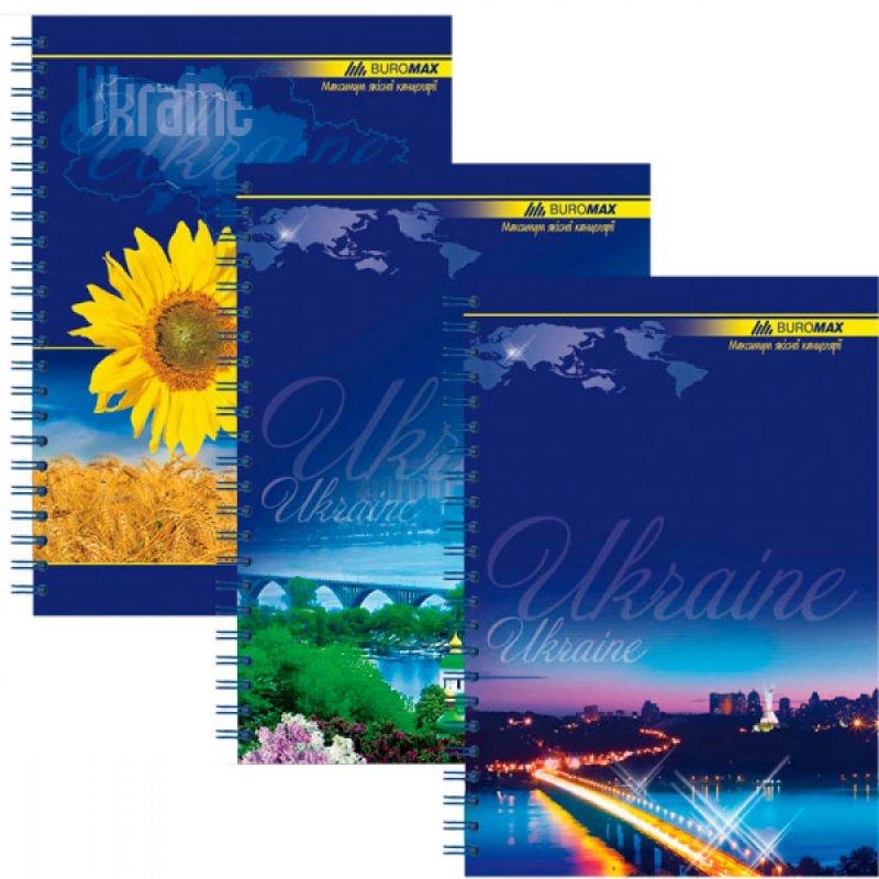 Блокнот А4 96 листів у клітинку BuroMAX BM2432 Patriot, тверда обкладинка Mix 631748 G-Rich, фото 1