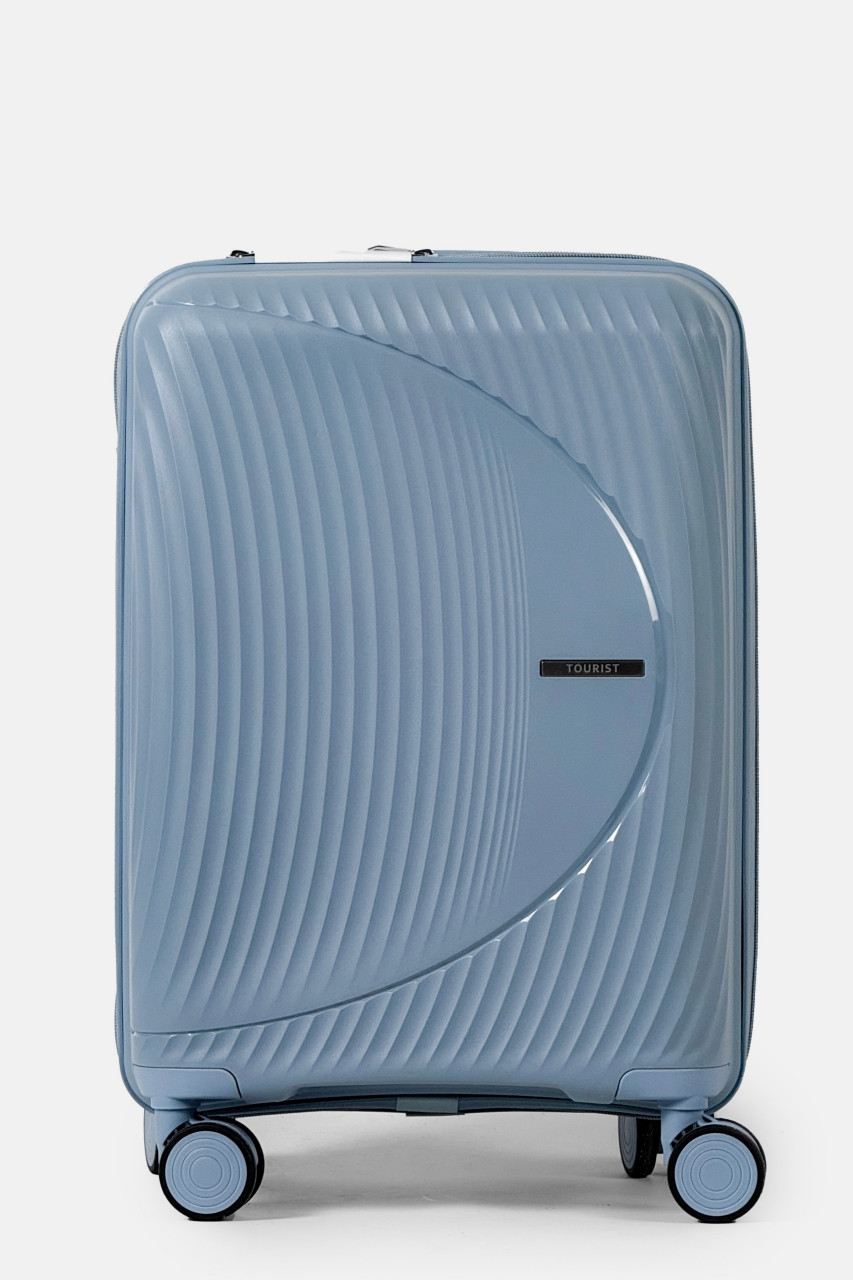 Маленька пластикова валіза ручна поклажа Tourist 608-3-GB блакитна, фото 1