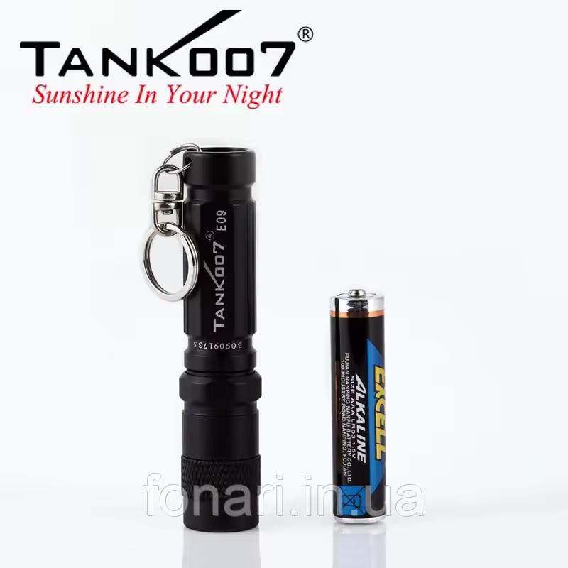 Ліхтар Tank007 E09, 1хAAA (Li-Ion. Ni-Mh, Alkaline), 120 люмен (в металевій коробочці), фото 1
