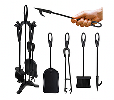 Набір для каміна з нержавіючою сталлю 5 в 1 50 см Аксесуари для печей і камінів