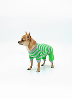 Комбінезон пісочник для собак без застібок 21х27 см салатовий