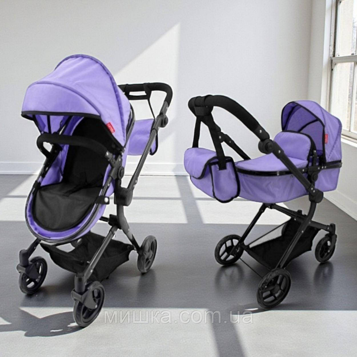 Візок для ляльки Carrello 9707, висота ручки від 50 до 85 см, трансформер, фото 1