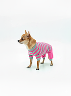 Комбінезон пісочник для собак без застібок 21х27 см рожевий