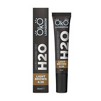Фарба для брів і вій OkO Lash & Brow Liquid Hybrid Tint H2O, 8.36 Light Brown, 15 мл