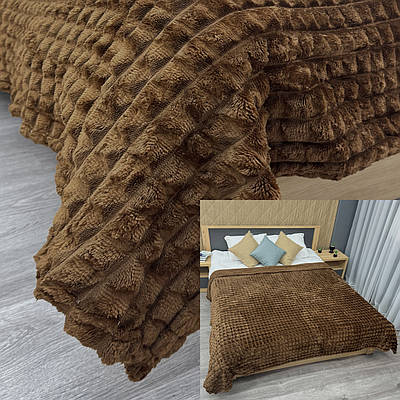 Плед 200х230 см (+-10см) "Крокодил" колір коричневий (87-310)