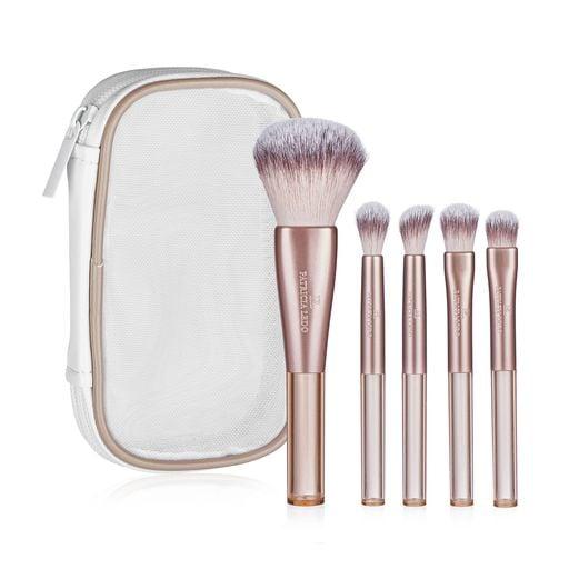 Тревел набір пензлів для макіяжу з косметичкою Patricia Ledo Brush Set, 5 шт., фото 1