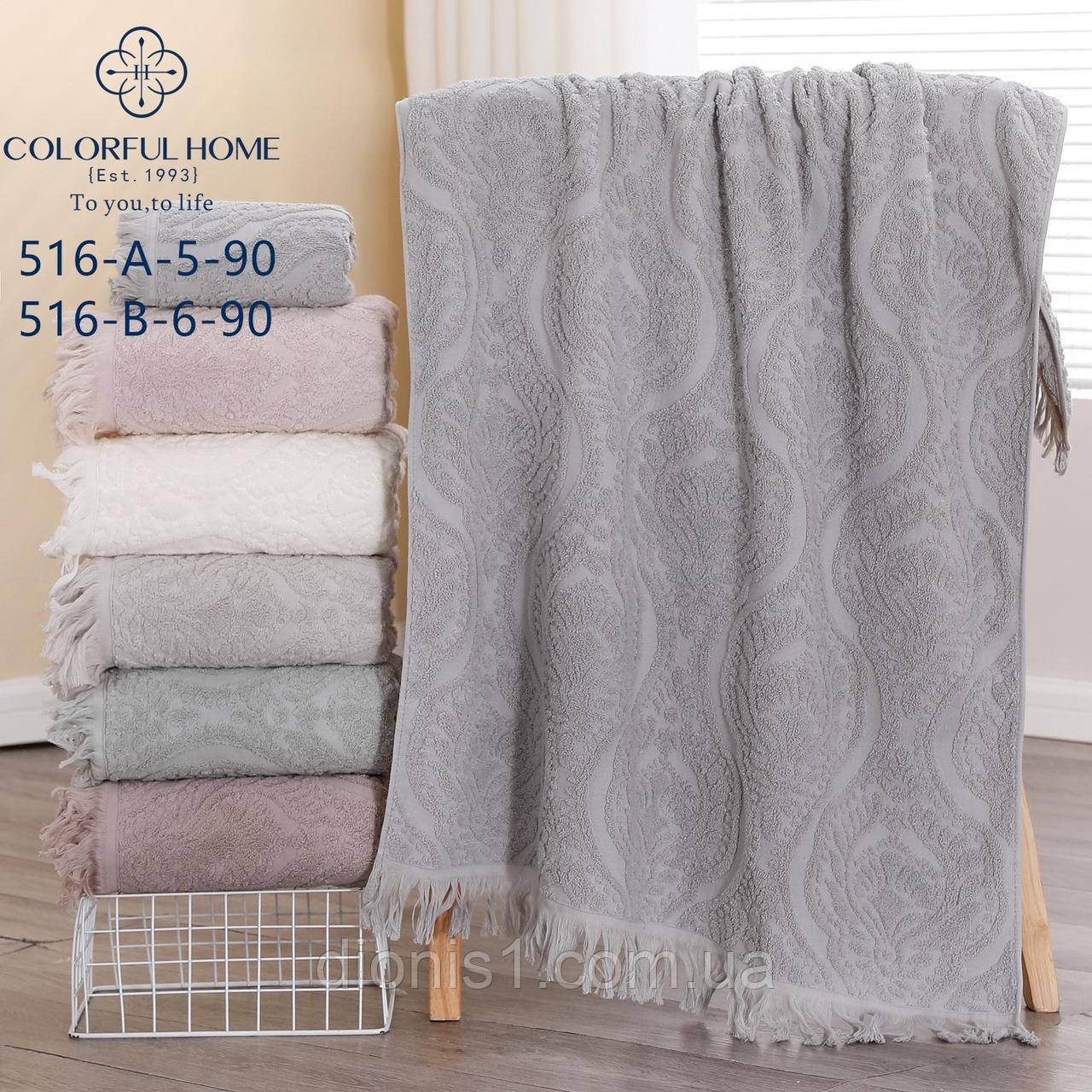 Банний махровий рушник 6 шт в уп. Розмір 70х140, фото 1