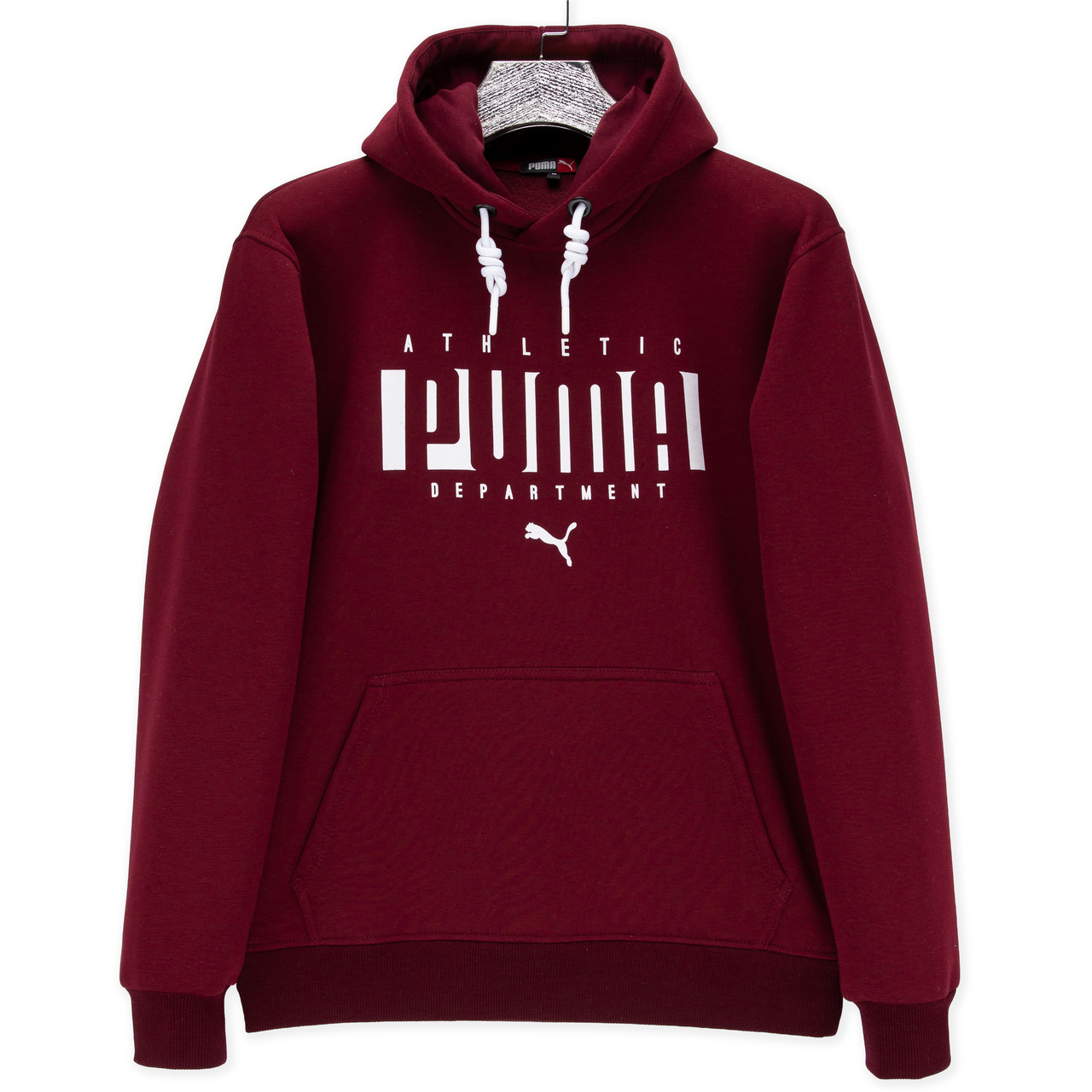 Худі Puma бордо тепла м’яка якісна на флісі з начосом, фото 1