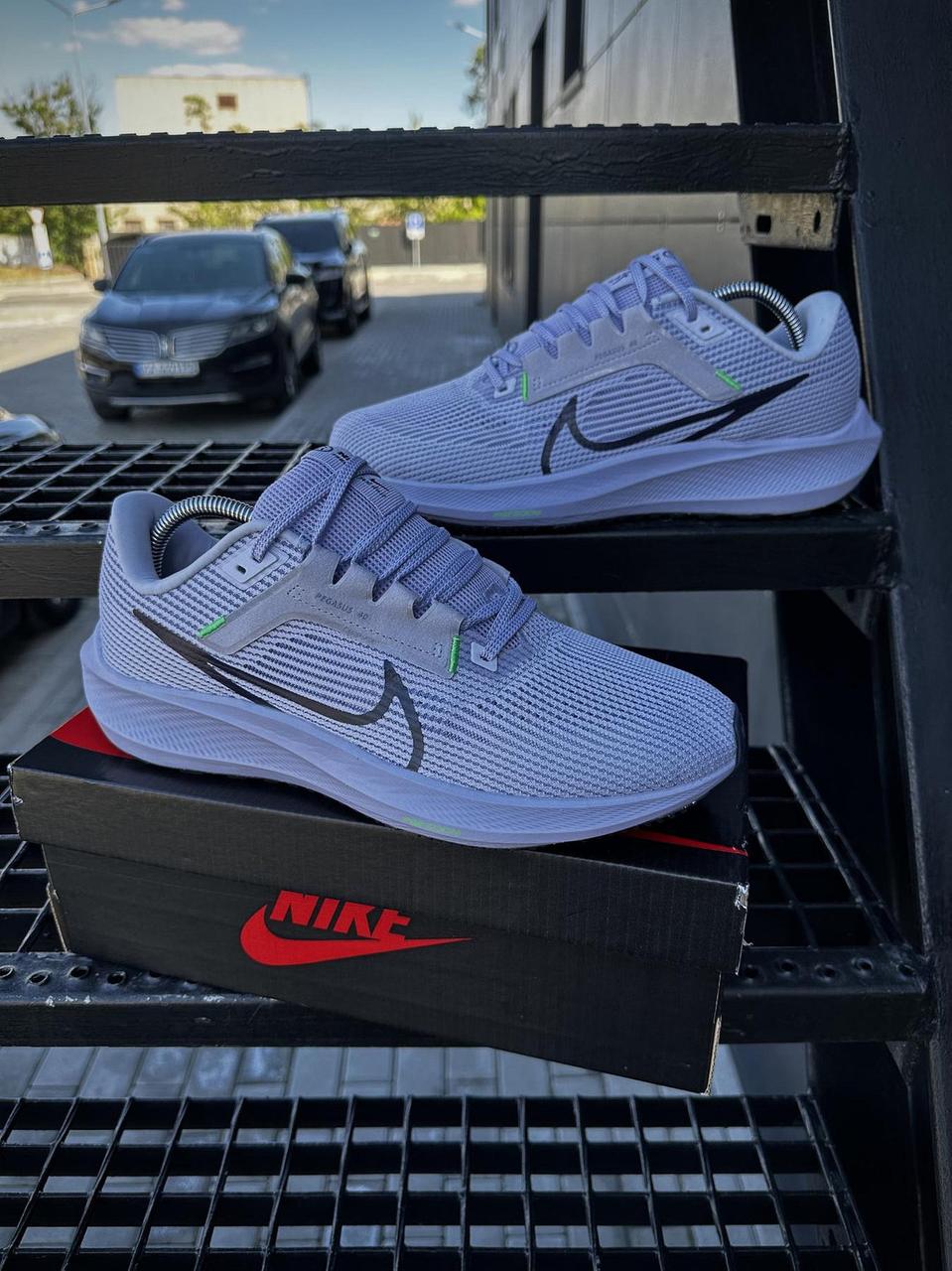 Чоловічі кросівки Nike Zoom Pegasus 40 лілові сітчасті для бігу та повсякденного носіння весна-літо, фото 1