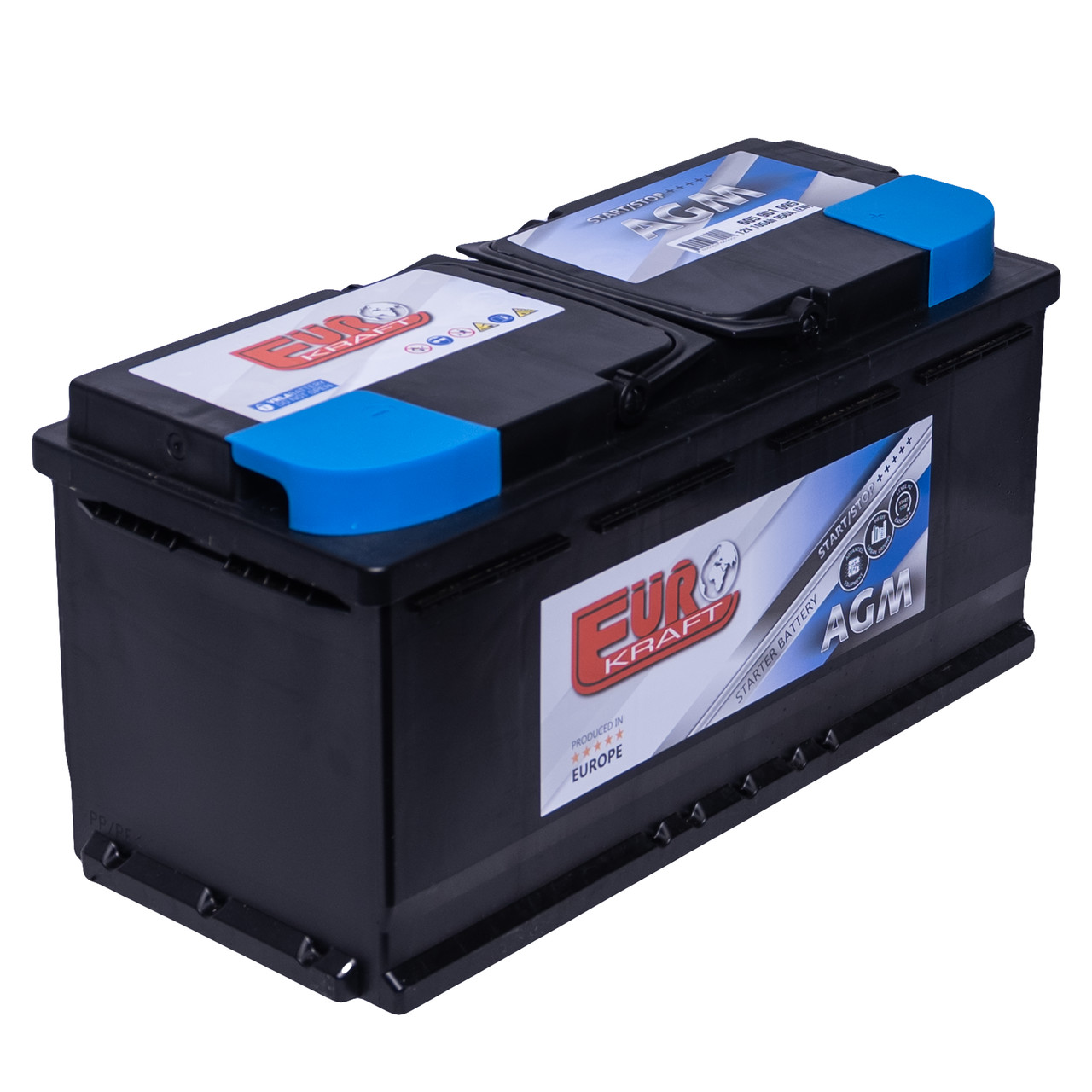 Акумулятор автомобільний 105А·год (-/+) AGM АКБ 393x175x190, фото 1