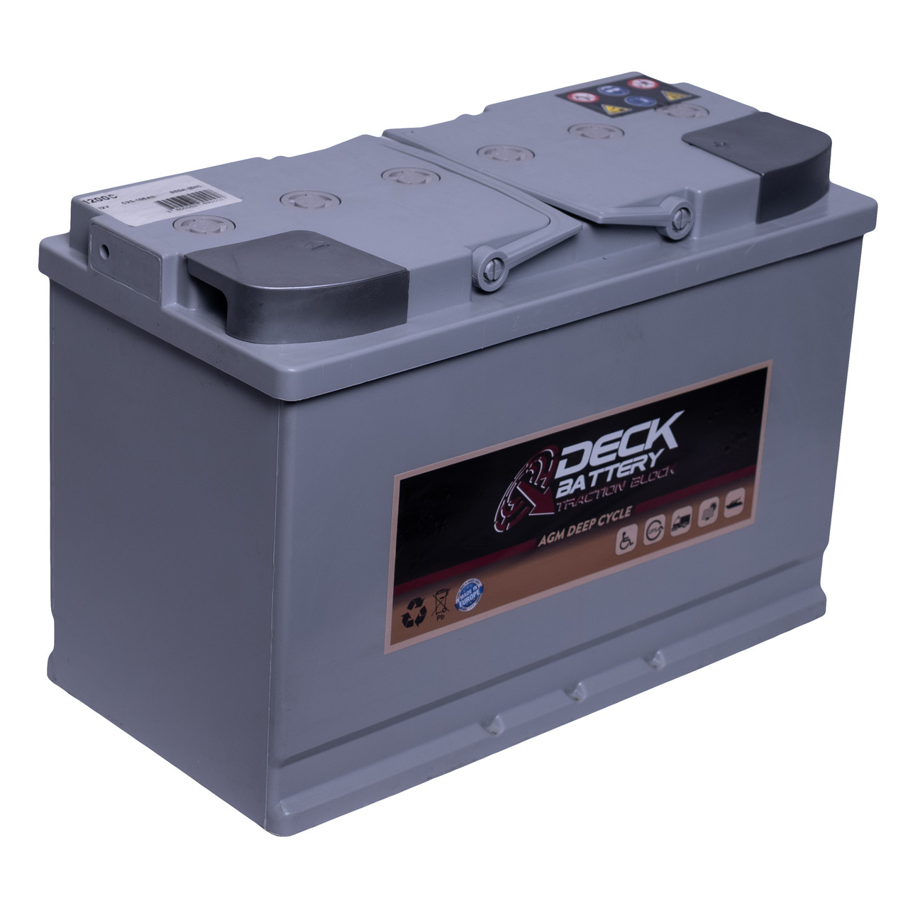 Акумулятор автомобільний 105Ah (-/+) DECK AGM DEEP CYCLE АКБ 345x175x230, фото 1
