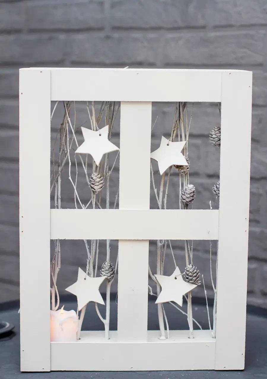 Розпродаж! Вікно з декором і підсвіткою, 40х30 см, ручна робота, Україна новорічний декор