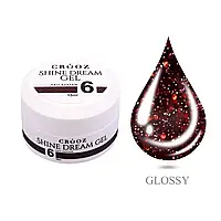 Crooz Гель для нарощування Shine Dream Gel №06, 15 ml (світловідбиваючий)