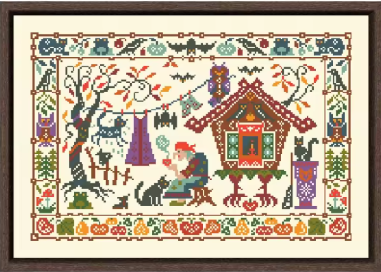 Набір для вишивання "October Mood". AIDA 14CT Light Yellow , 41*28 см. БЕЗ нанесення на канву схеми., фото 1