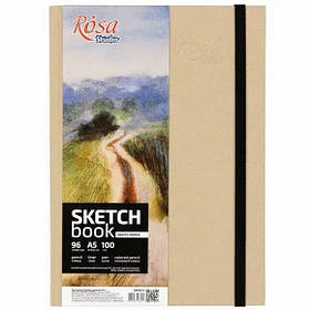 Блокнот-скетчбук "ROSA Studio" у твердій обкладинці, 96 чистих аркушів, А5 кремовий