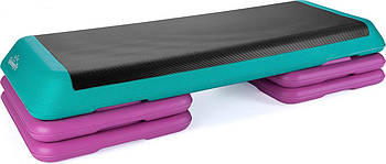 Степ-платформа Queenfit 3-х рівнева різнобарвна