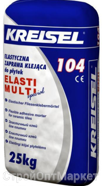 Клей для всіх видів плитки високоеластичний KREISEL ELASTI MULTI 104, фото 1