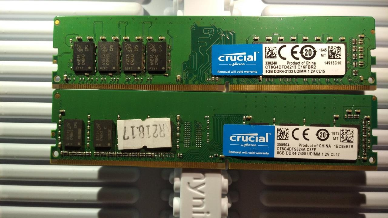 Для ПК 16Gb (2*8gb) DDR4 Crucial PC4-17000U 2133 RAM Оперативна пам'ять CT8G4DFD8213.C16FBR2, фото 1