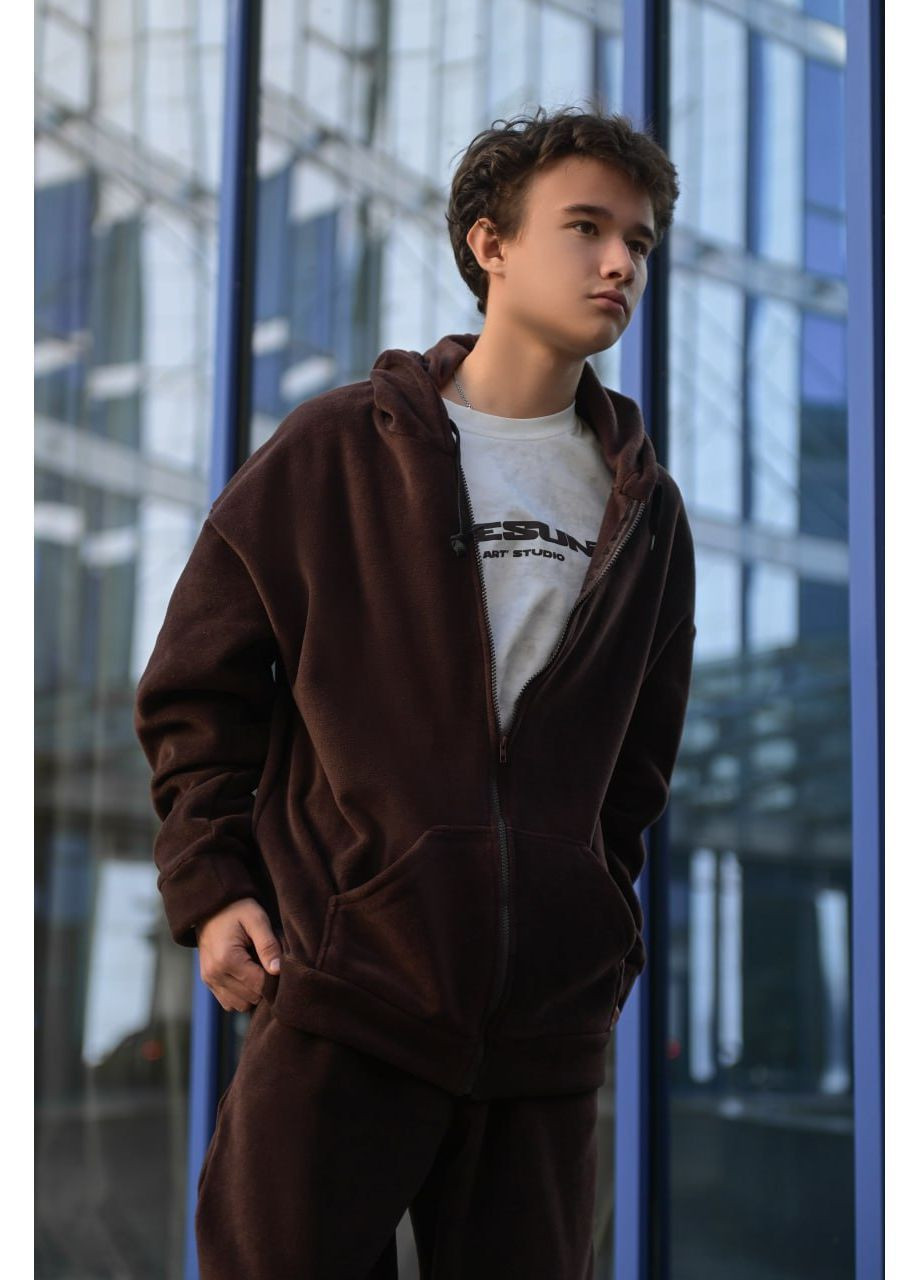 Підлітковий флісовий теплий спортивний костюм на блискавці розміри 152 см•158 см •164см•170см, фото 1