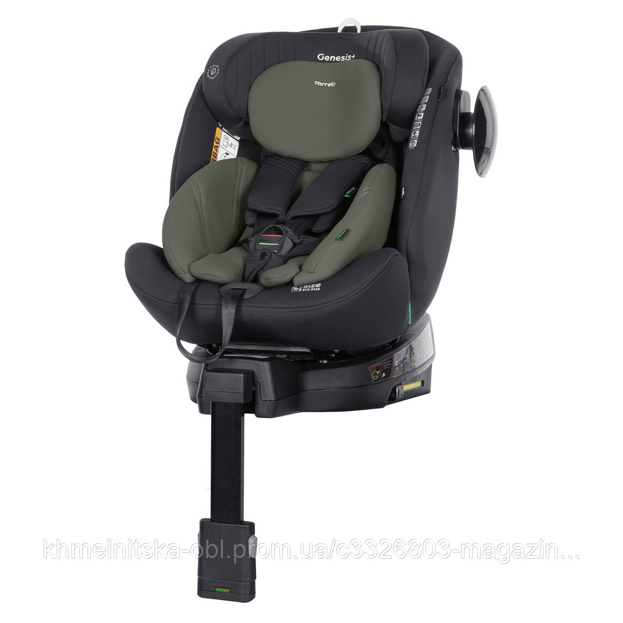 Автокрісло CARRELLO Genesis+ CRL-12807 Beetle Green i-Size 40-150см ISOFIX, поворот, опор.стійка, фото 1