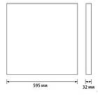 LED панель, Теплий білий, 60W, 6000lm / Світлодіодна панель вбудована / LED стельова панель, фото 8