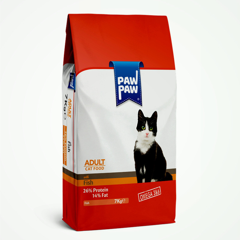 Сухий Корм Pawpaw Преміум для дорослих котів з Рибою 7 кг, Оригінал, фото 1
