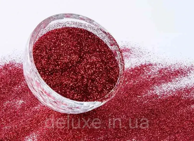 Глітер класичний Hexagon Neon Преміум, червоний крапка, колір СА 2550, розмір 1/096 ( 0.3мм), 1кг, фото 1