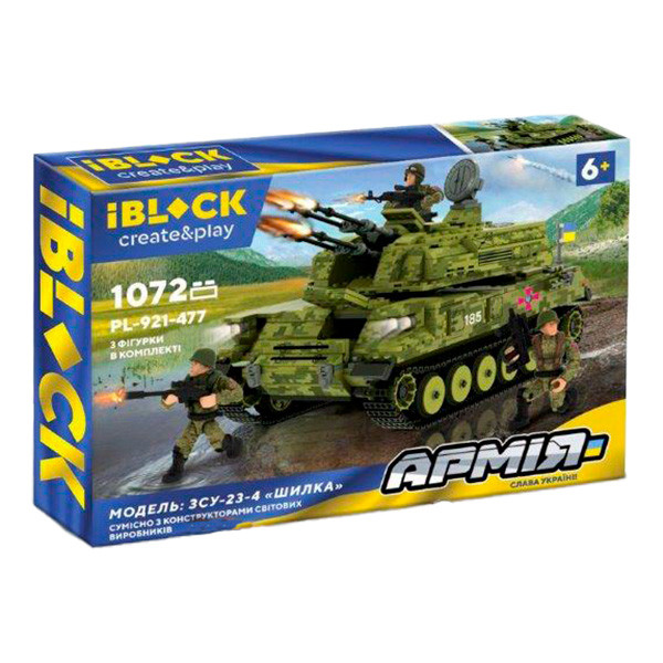 Конструктор PL-921-477 IBLOCK Армия ЗСУ-23-4 Шилка 1072 деталі, фото 1