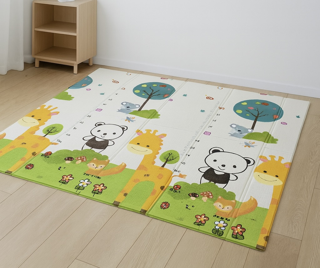 Килимок дитячий ігровий складний двосторонній 180×200 см XPE — м’який, теплий, водонепроникнний, фото 1
