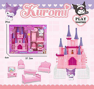 Замок JX 751 KF висота 24см, герой, ліжечко, крісло, диван, парканчик