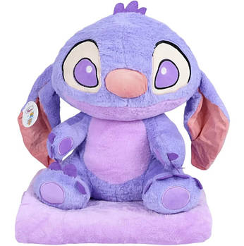 Плед — м'яка іграшка 3 в 1 Стіч  бузковий