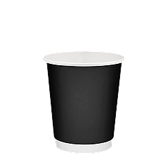 Стакан паперовий двошаровий Soft Touch 250 мл євро, чорний, 25 шт