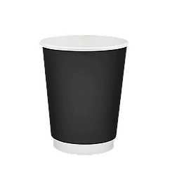 Стакан паперовий двошаровий Soft Touch 350 мл, чорний, 25 шт