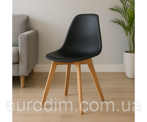 Стілець Лоренцо пластиковий чорний, фото 3