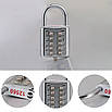 Замок дверний 2 шт кодовий замок навісний, чорний і сріблястий, фото 3