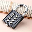 Замок дверний 2 шт кодовий замок навісний, чорний і сріблястий, фото 7