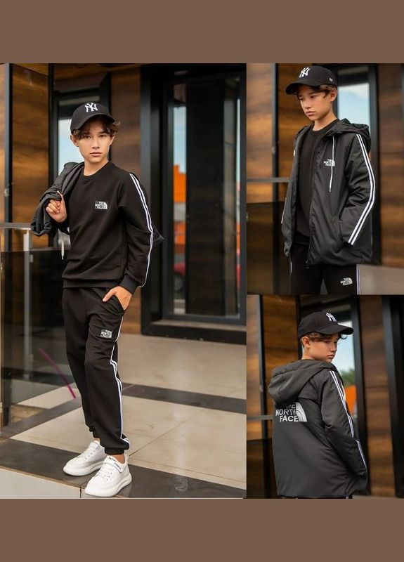 Костюм ТРОЙКА З КУРТКОЮ на підлітка хлопчика: костюм +куртка розмірі: 140 см•146см•152см•158см, 164см, фото 1